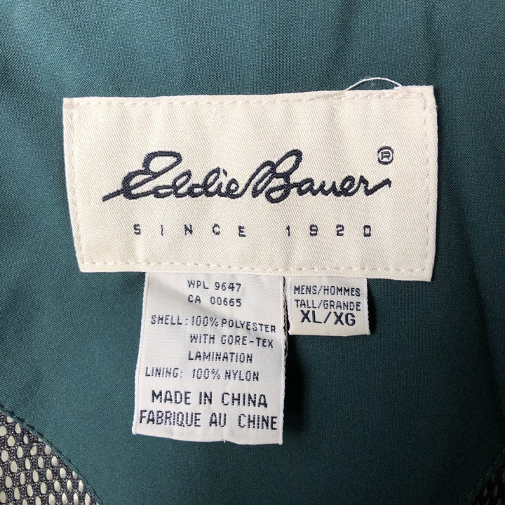 Eddie Bauer Mountain Parka Shell Jacket, Men's XL polyester Green type dark green Vintage Second Hand