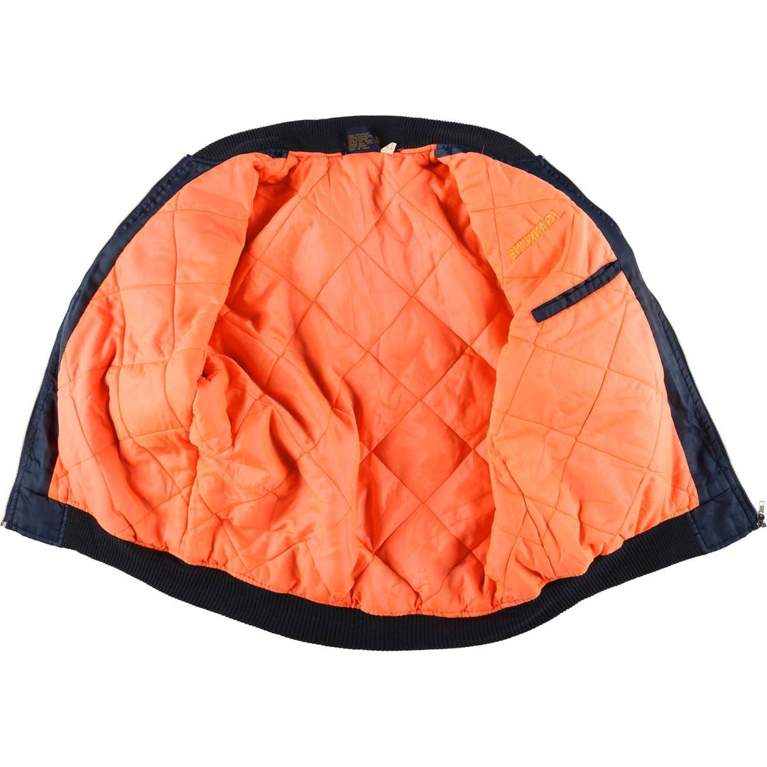 Civilian Caribee MA-1 Style Military Flight Jacket, Men's XXL, Vintage Nylon navy blue type Vintage Second Hand