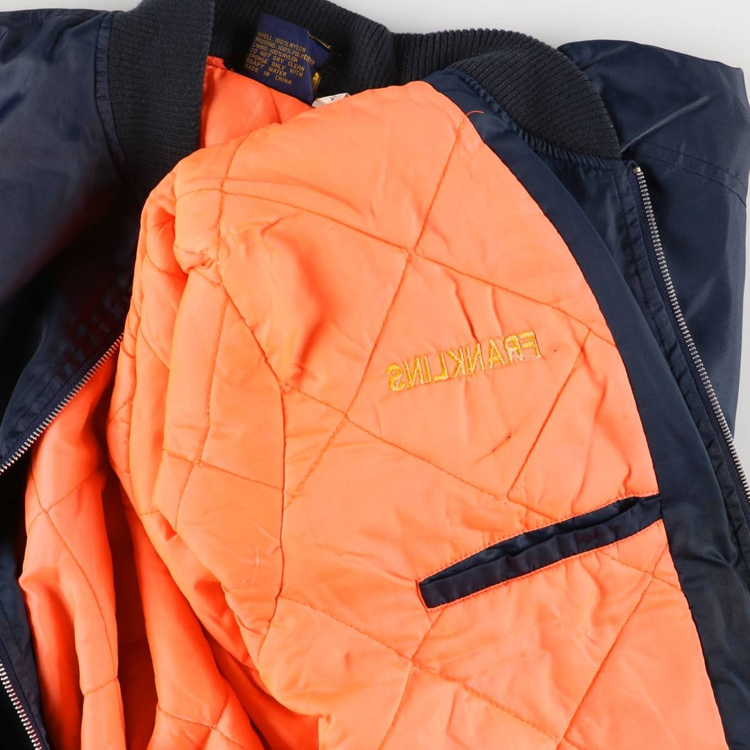 Civilian Caribee MA-1 Style Military Flight Jacket, Men's XXL, Vintage Nylon navy blue type Vintage Second Hand