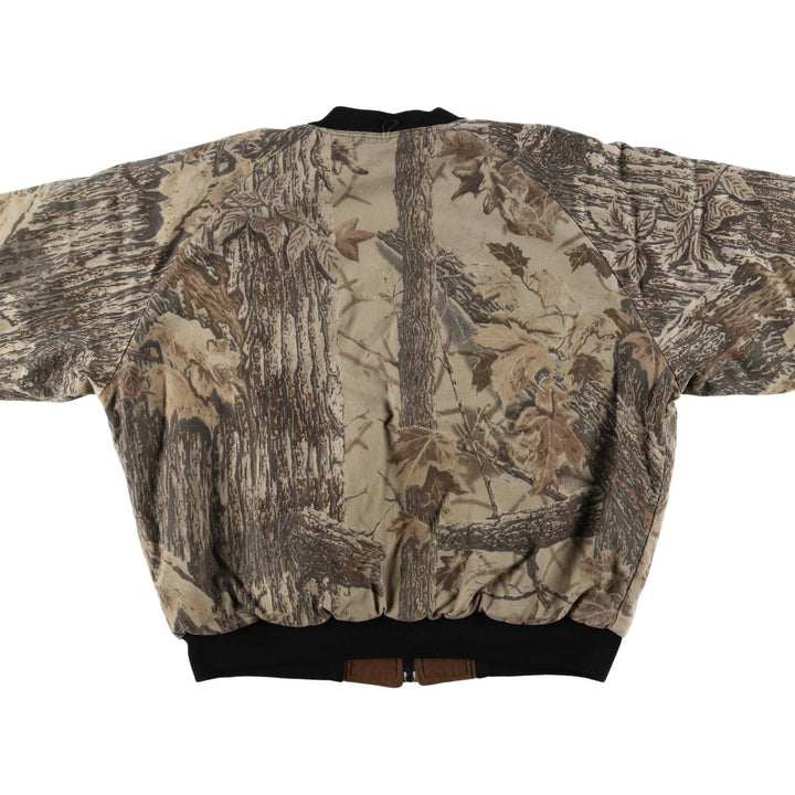 90s-00'S Cabela's Camouflage Pattern Realtree Camo Reversible Padded Cotton Blouson, Men's Size XL, Vintage cotton beige type brown Vintage Second Hand
