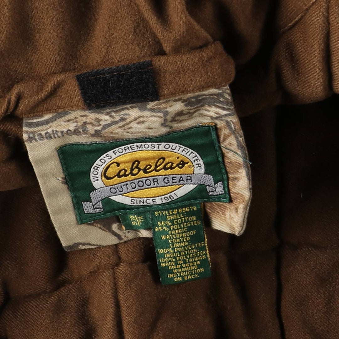 90s-00'S Cabela's Camouflage Pattern Realtree Camo Reversible Padded Cotton Blouson, Men's Size XL, Vintage cotton beige type brown Vintage Second Hand