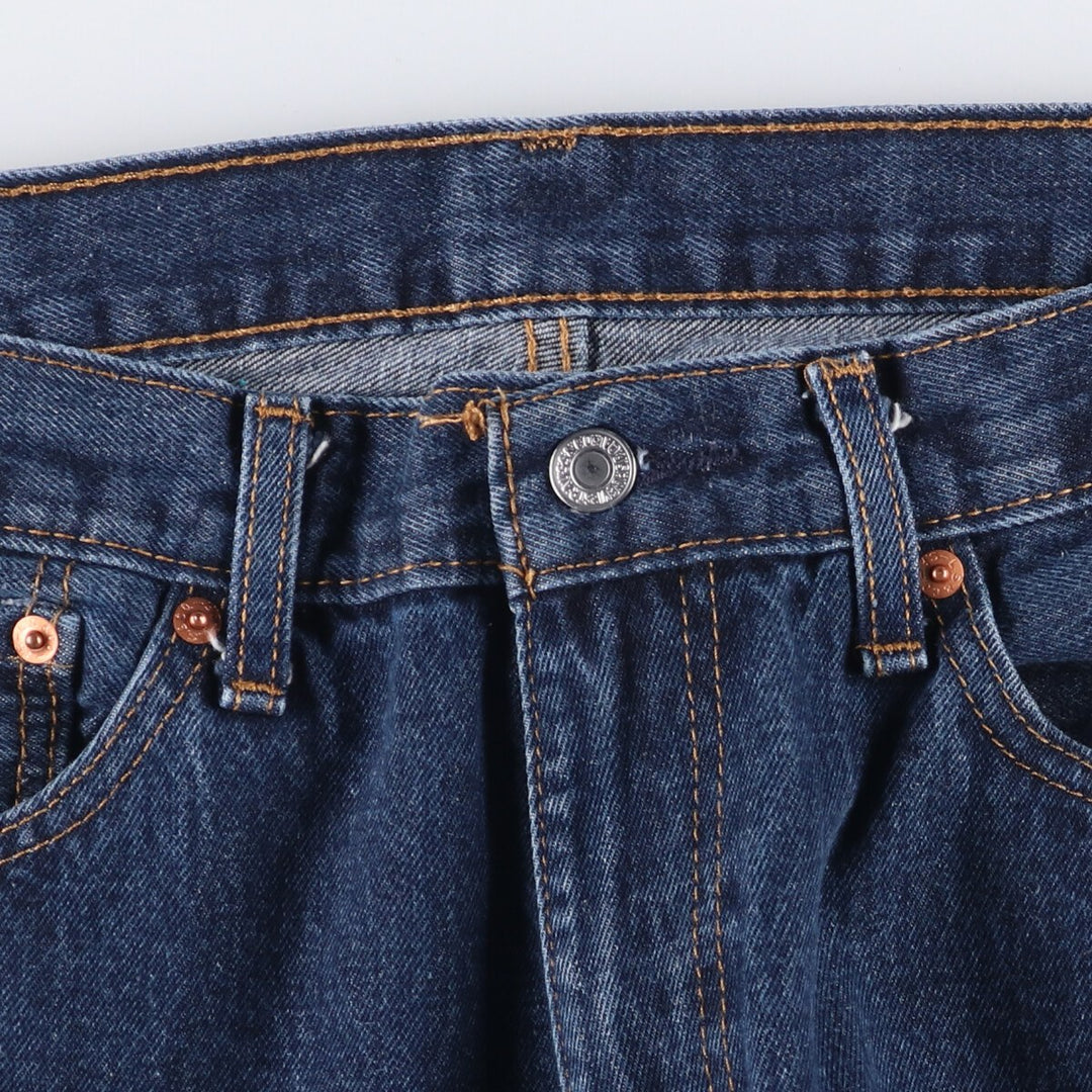 Levi's 505 tapered denim pants for men, size w37 cotton blue type Vintage Second Hand