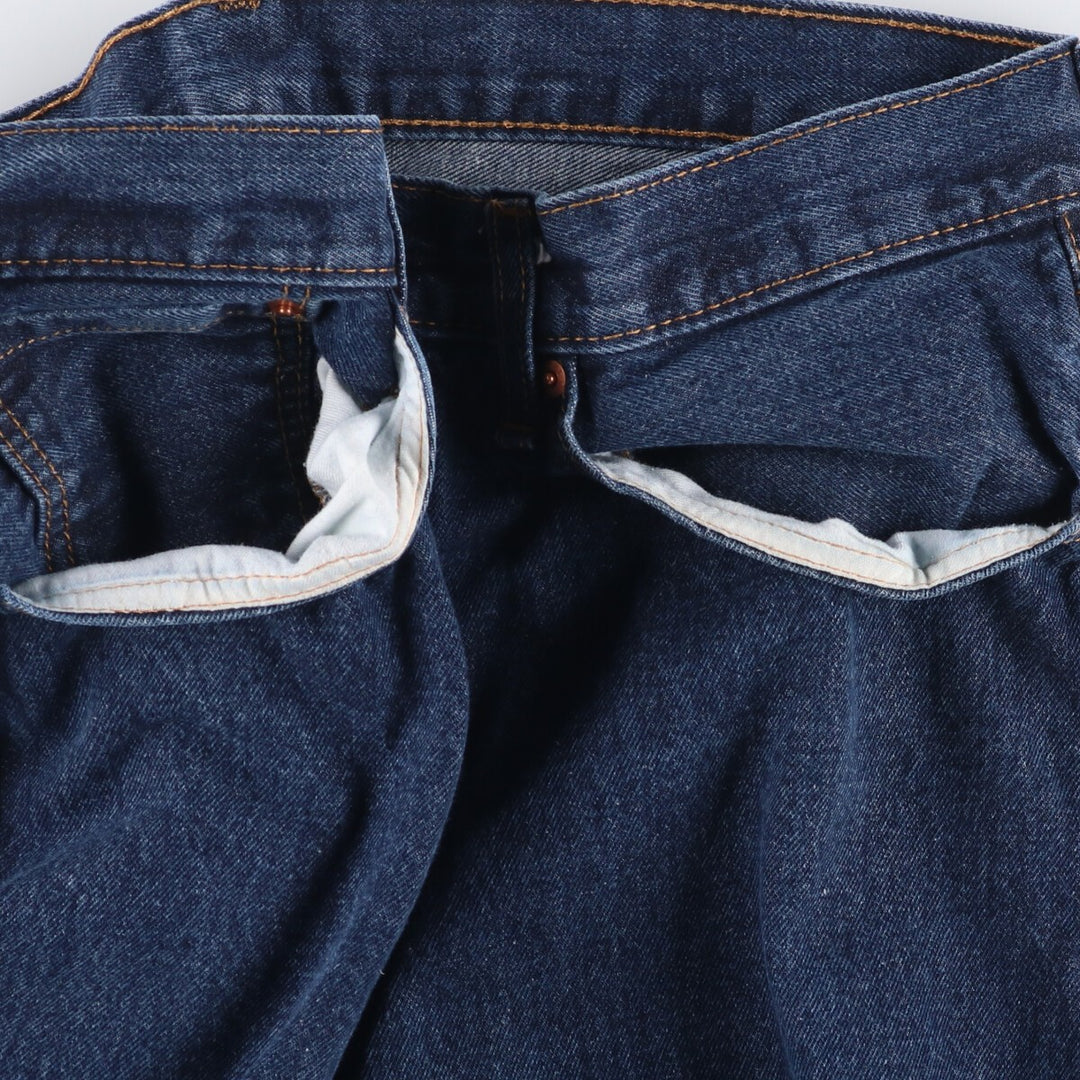 Levi's 505 tapered denim pants for men, size w37 cotton blue type Vintage Second Hand