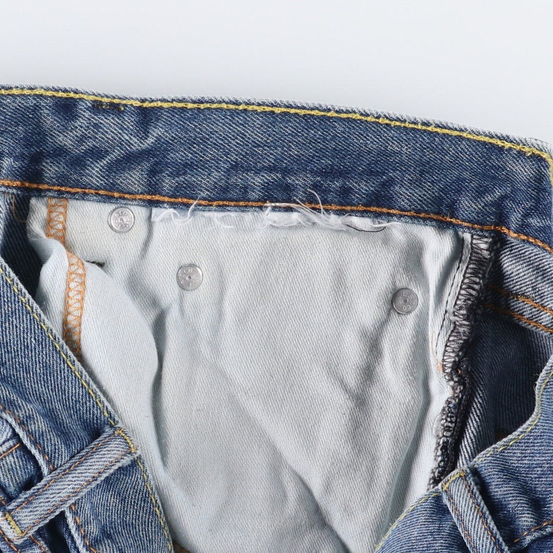 Levi's 505 tapered denim pants for men, equivalent to w32 unclear Blue type light blue Vintage Second Hand