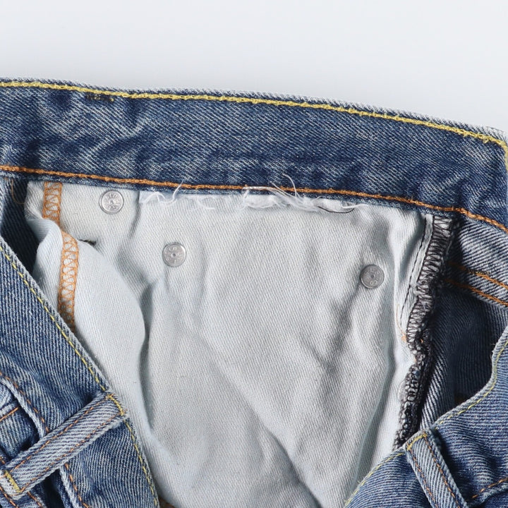 Levi's 505 tapered denim pants for men, equivalent to w32 unclear Blue type light blue Vintage Second Hand