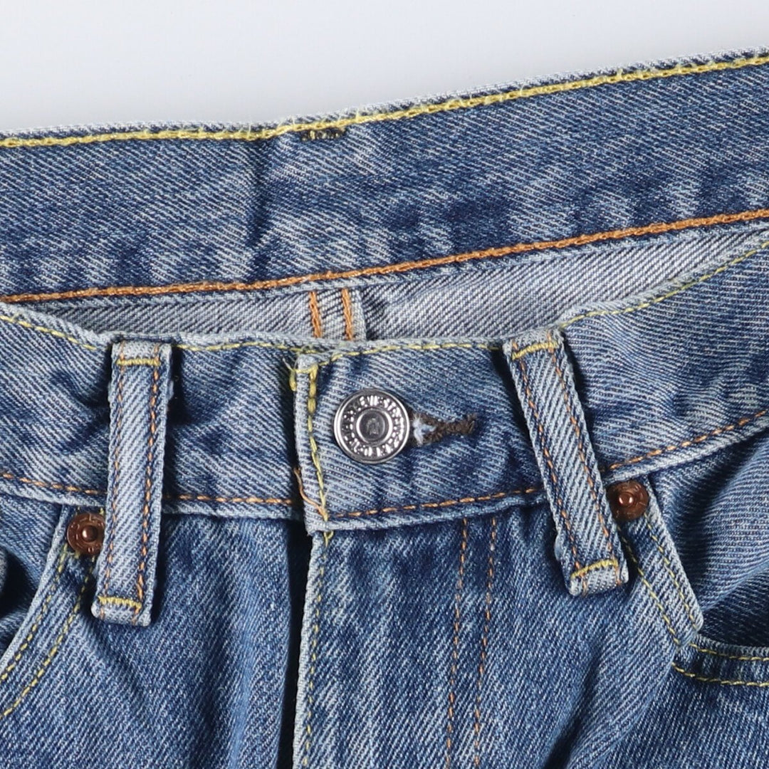Levi's 505 tapered denim pants for men, equivalent to w32 unclear Blue type light blue Vintage Second Hand