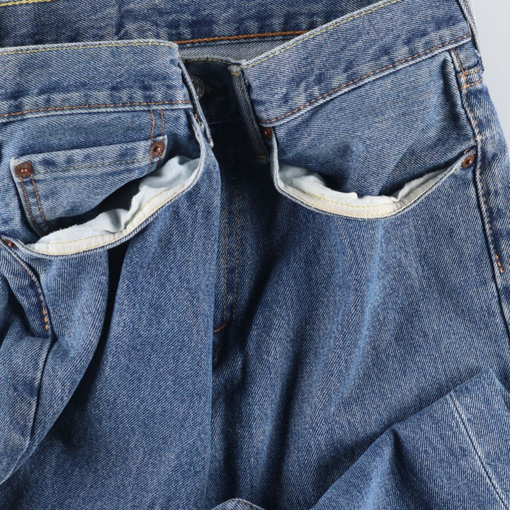Levi's 505 tapered denim pants for men, equivalent to w32 unclear Blue type light blue Vintage Second Hand