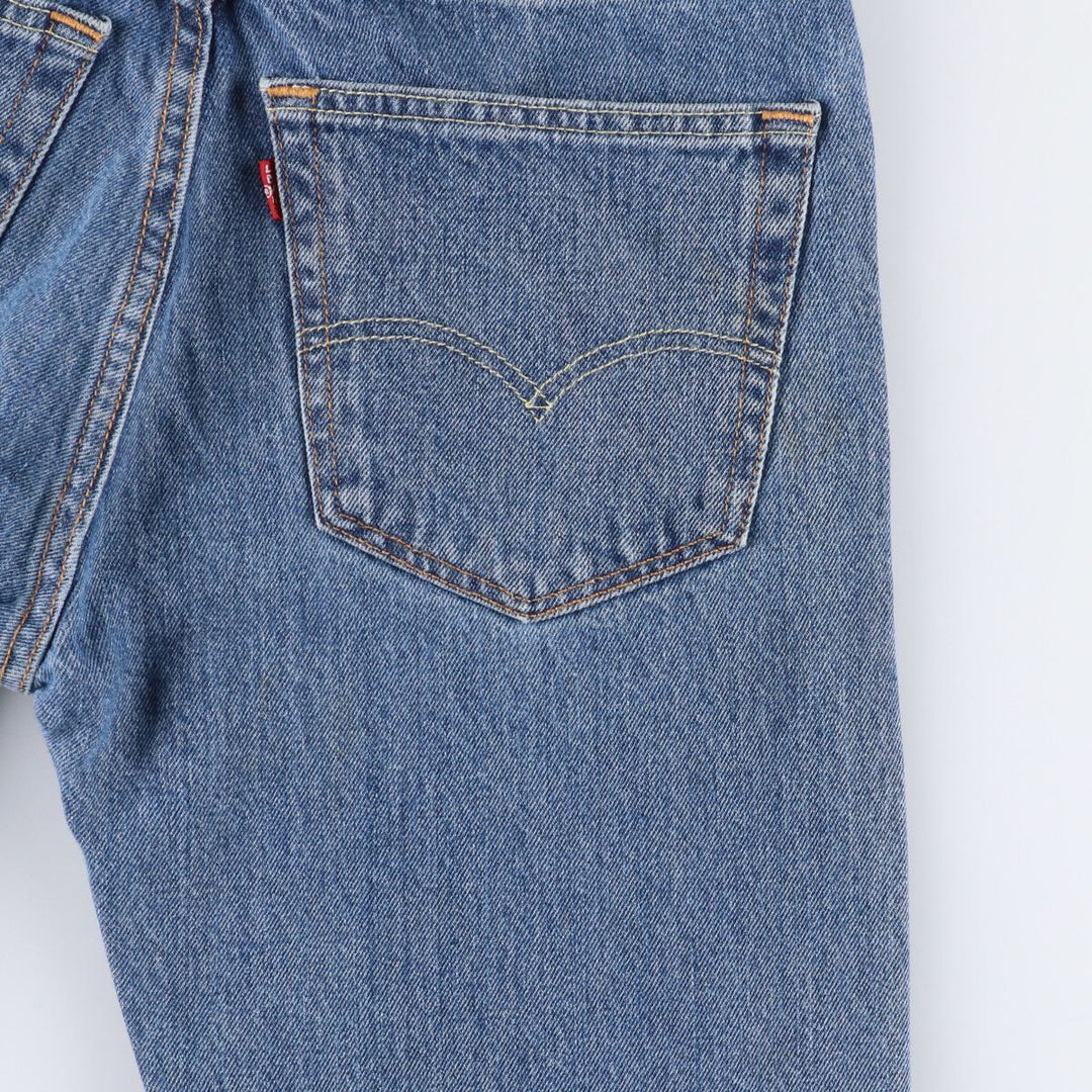 Levi's 505 tapered denim pants for men, equivalent to w32 unclear Blue type light blue Vintage Second Hand