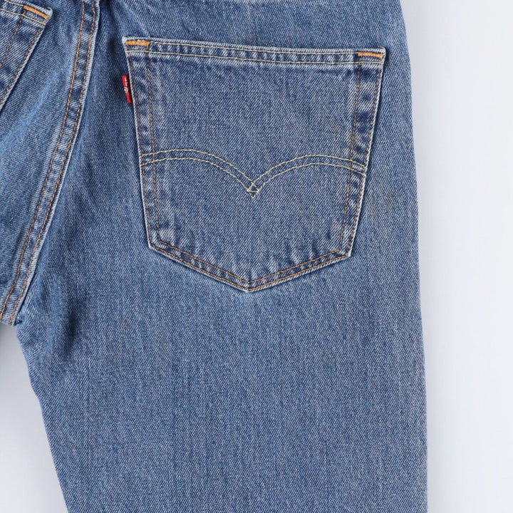 Levi's 505 tapered denim pants for men, equivalent to w32 unclear Blue type light blue Vintage Second Hand