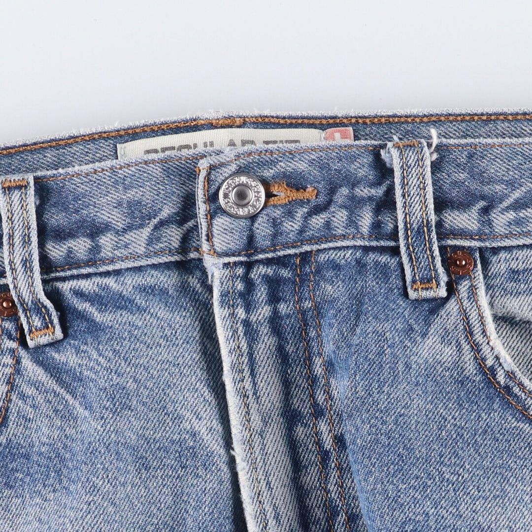 Levi's 505 REGULAR FIT tapered denim pants for men, size w34 cotton Blue type light blue Vintage Second Hand