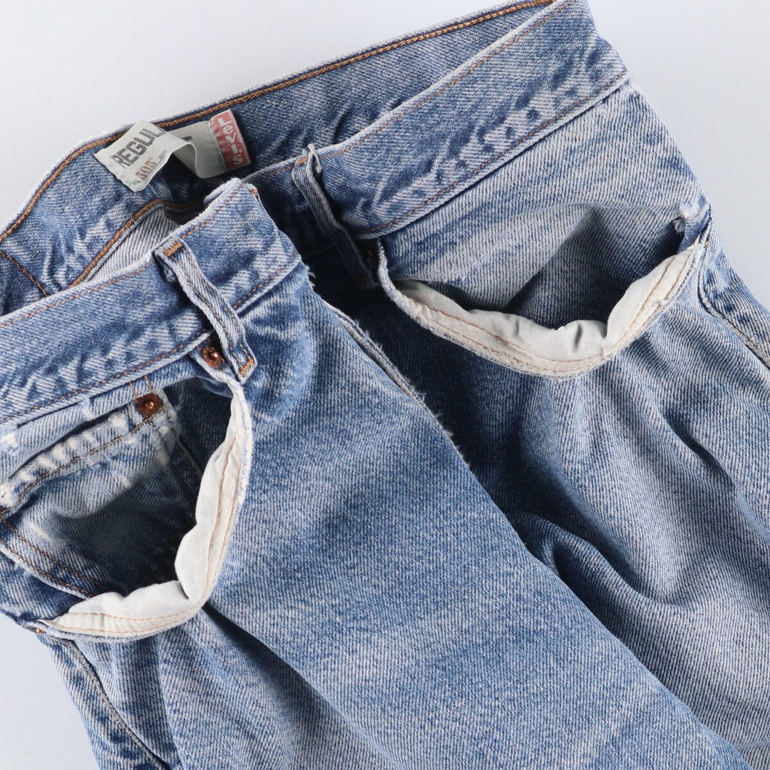 Levi's 505 REGULAR FIT tapered denim pants for men, size w34 cotton Blue type light blue Vintage Second Hand