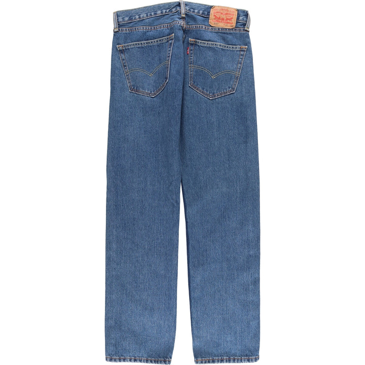 Levi's 505 tapered denim pants for men, equivalent to w32 cotton blue type Vintage Second Hand