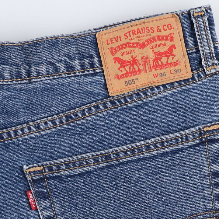 Levi's 505 tapered denim pants for men, size w38 unclear blue type Vintage Second Hand