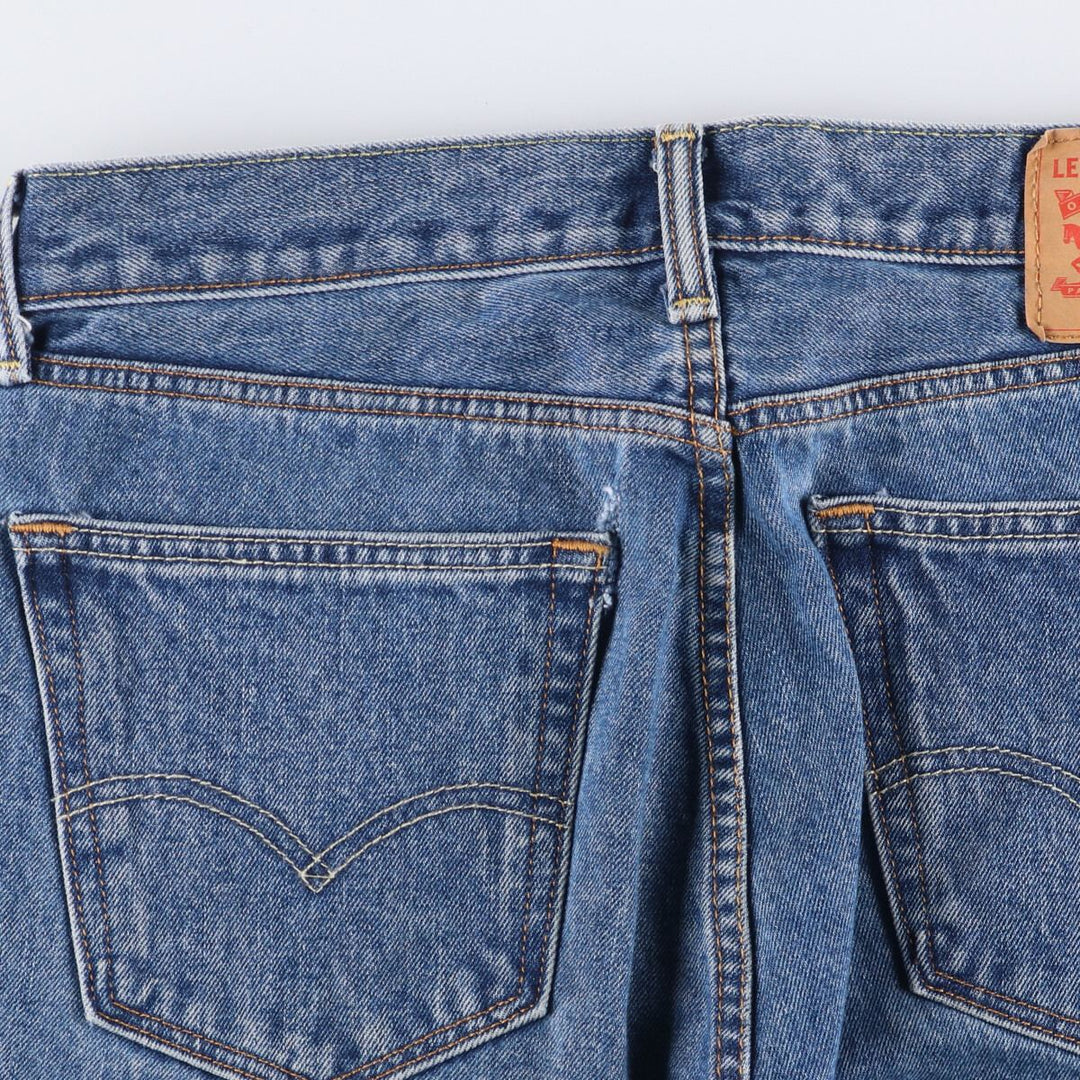 Levi's 505 tapered denim pants for men, equivalent to w35 cotton blue type Vintage Second Hand