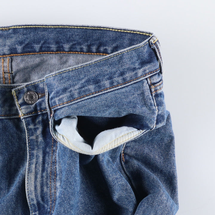Levi's 505 tapered denim pants for men, equivalent to w35 cotton blue type Vintage Second Hand