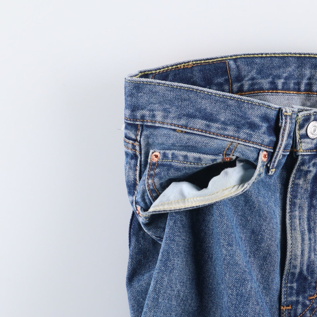 Levi's 505 tapered denim pants for men, equivalent to w35 cotton blue type Vintage Second Hand