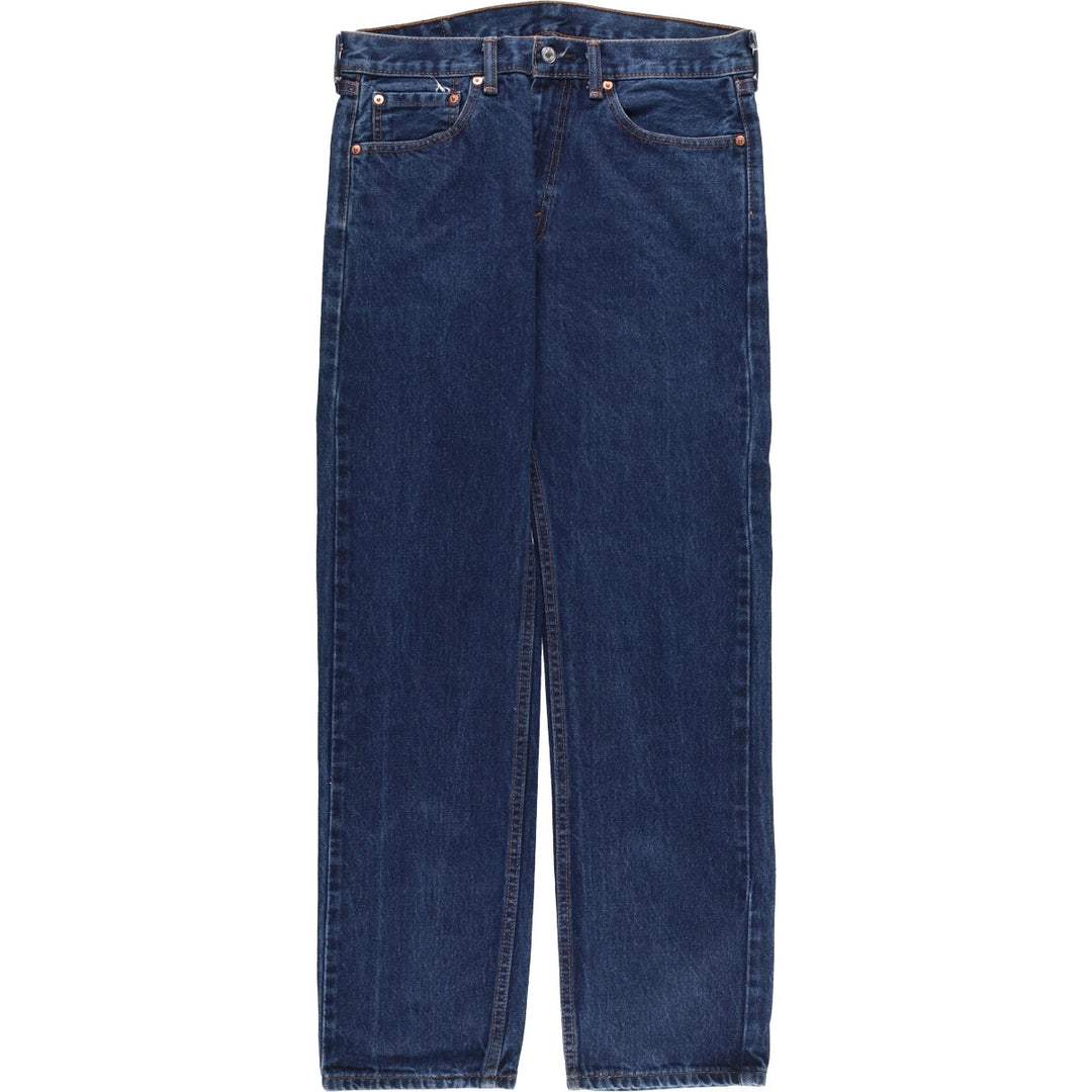 Levi's 505 tapered denim pants for men, size W33 cotton blue type Vintage Second Hand