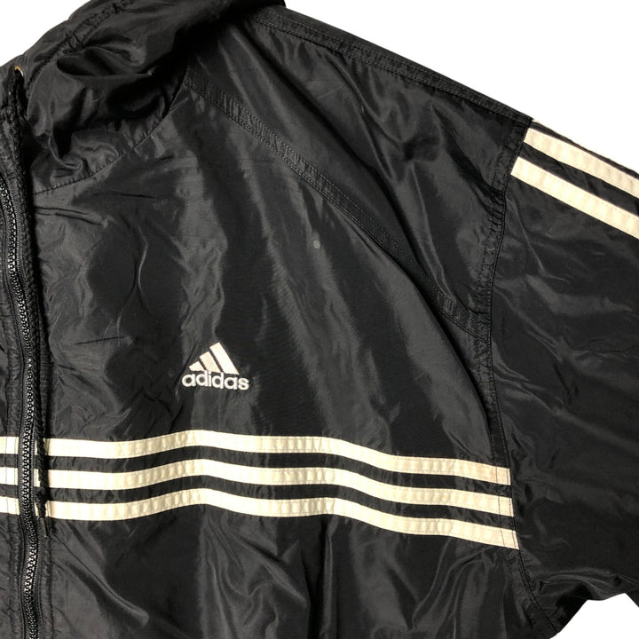 Vintage 90'S adidas reversible padded puffer jacket with back logo, size XL, men's Nylon black type Vintage Second Hand