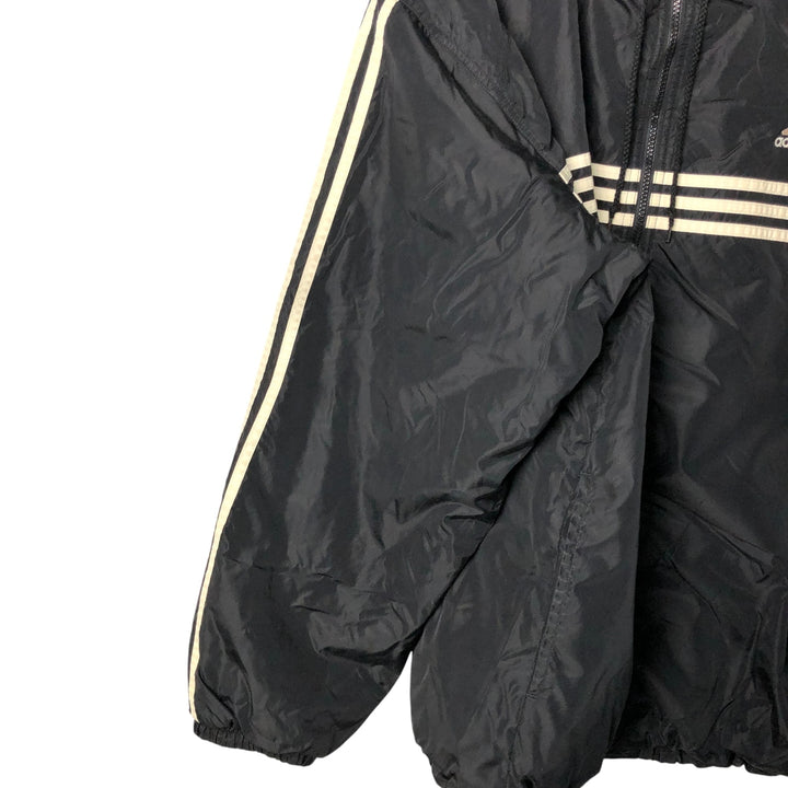 Vintage 90'S adidas reversible padded puffer jacket with back logo, size XL, men's Nylon black type Vintage Second Hand