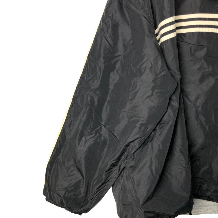 Vintage 90'S adidas reversible padded puffer jacket with back logo, size XL, men's Nylon black type Vintage Second Hand