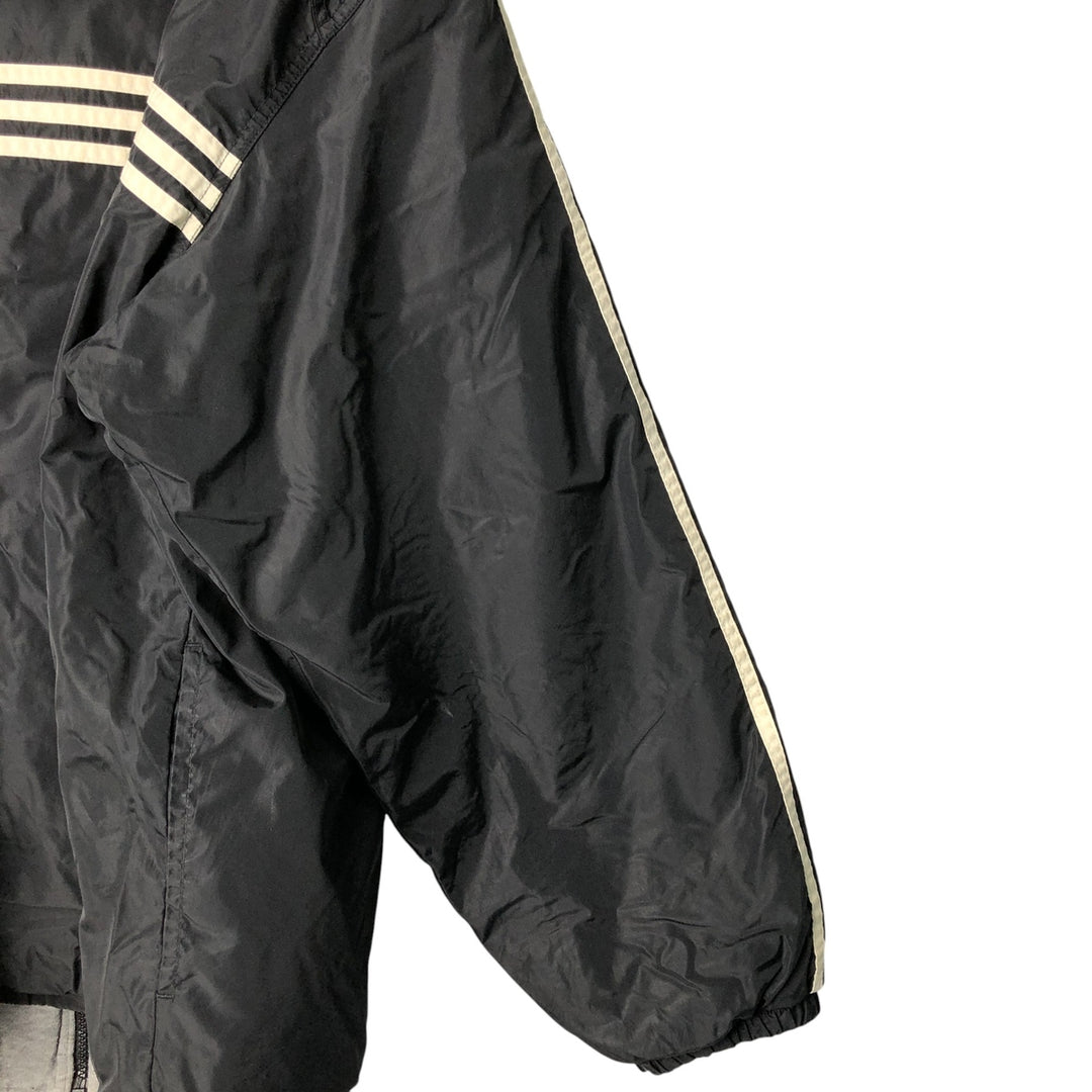 Vintage 90'S adidas reversible padded puffer jacket with back logo, size XL, men's Nylon black type Vintage Second Hand