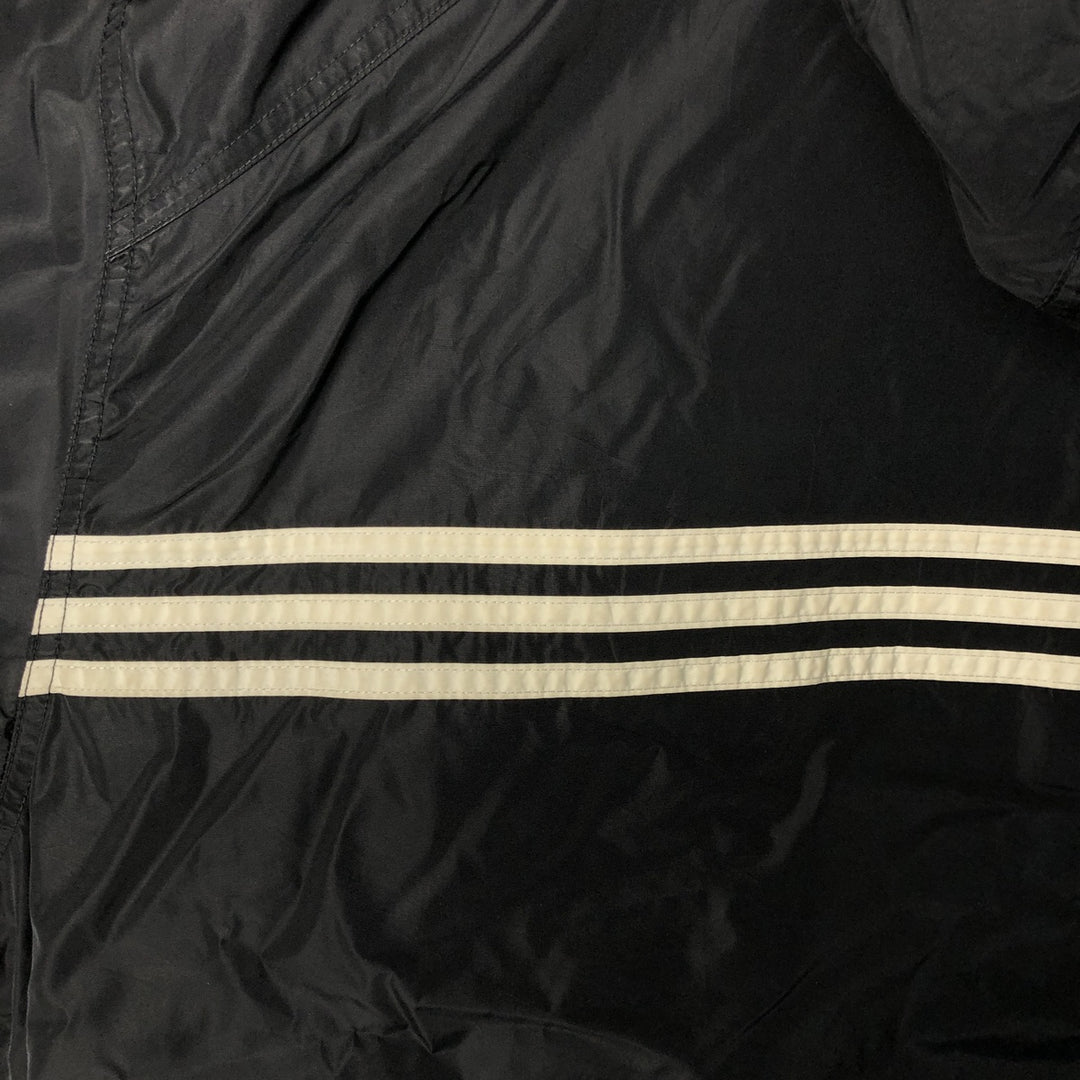 Vintage 90'S adidas reversible padded puffer jacket with back logo, size XL, men's Nylon black type Vintage Second Hand