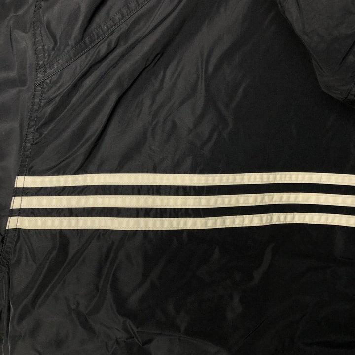 Vintage 90'S adidas reversible padded puffer jacket with back logo, size XL, men's Nylon black type Vintage Second Hand