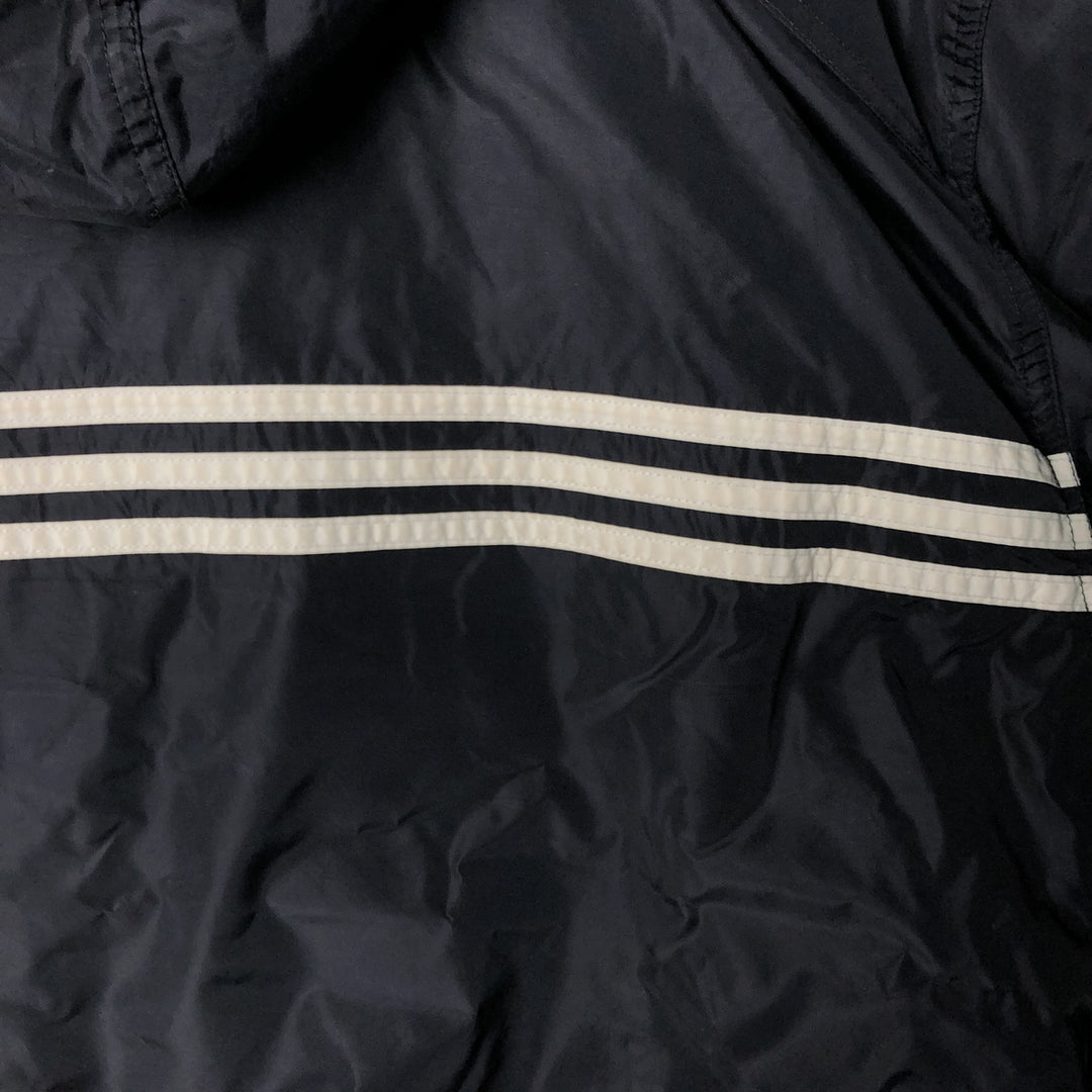 Vintage 90'S adidas reversible padded puffer jacket with back logo, size XL, men's Nylon black type Vintage Second Hand