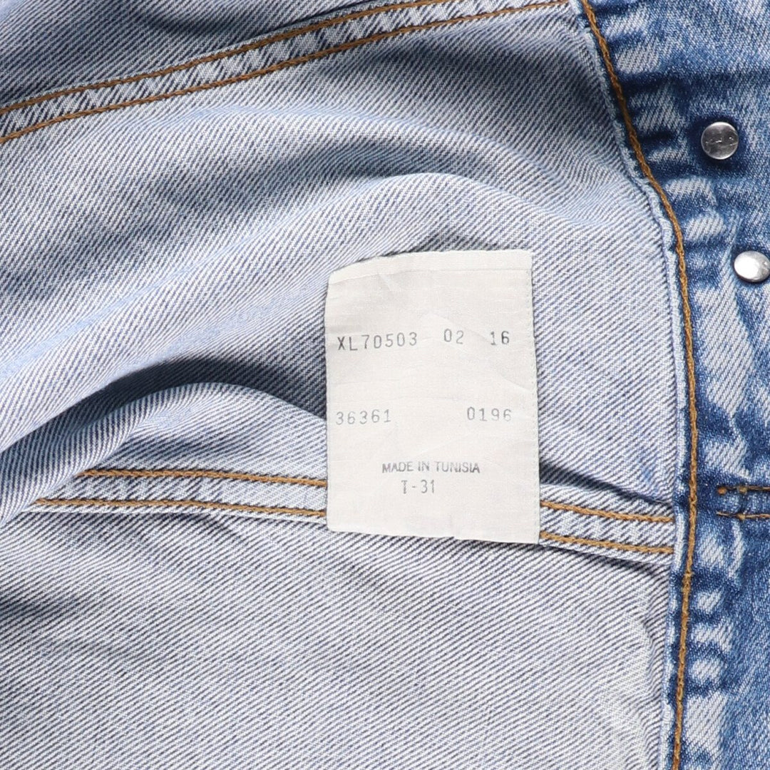 90'S Levi's 70503-0216 Denim Jacket, Men's Size XL, Vintage cotton blue type Vintage Second Hand