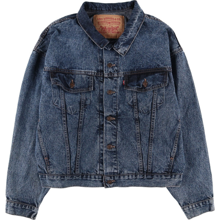 90'S Levi's 70598-4865 Chemical Wash Denim Jacket, Men's Size L, Vintage unclear blue type Vintage Second Hand