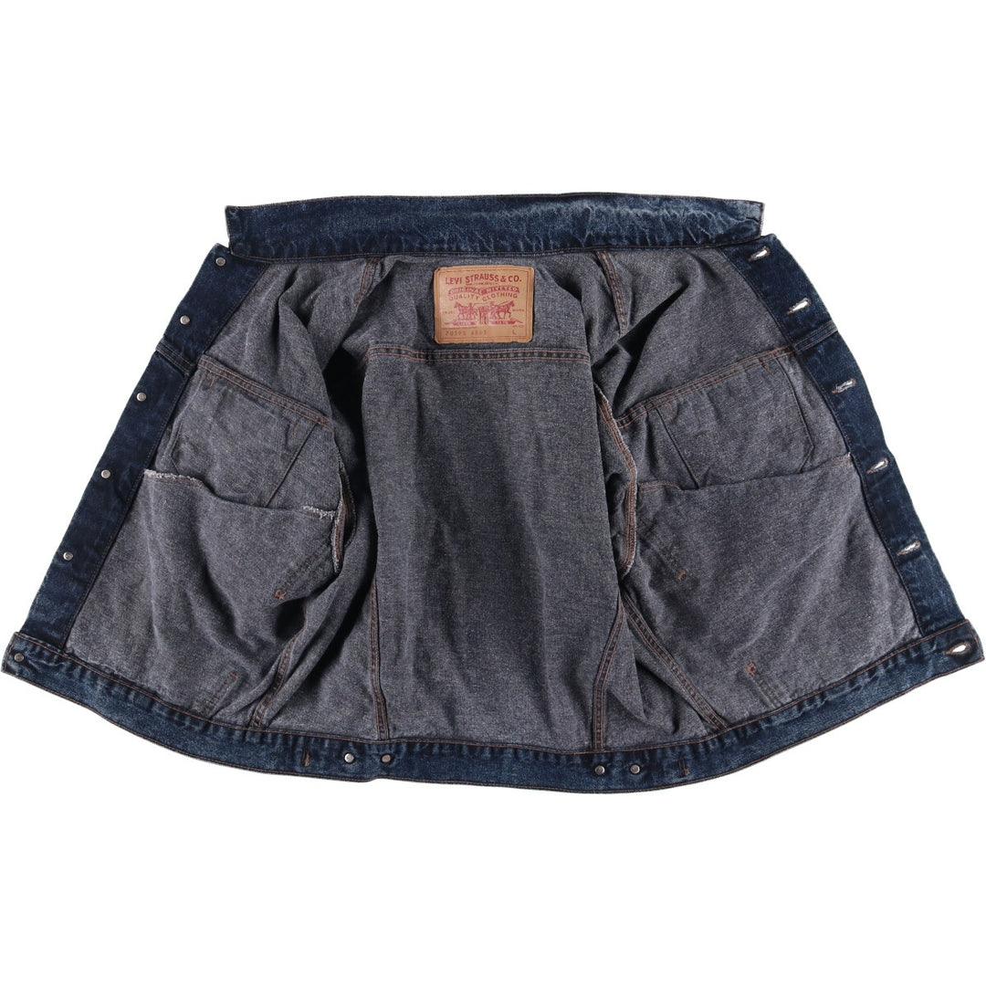 90'S Levi's 70598-4865 Chemical Wash Denim Jacket, Men's Size L, Vintage unclear blue type Vintage Second Hand
