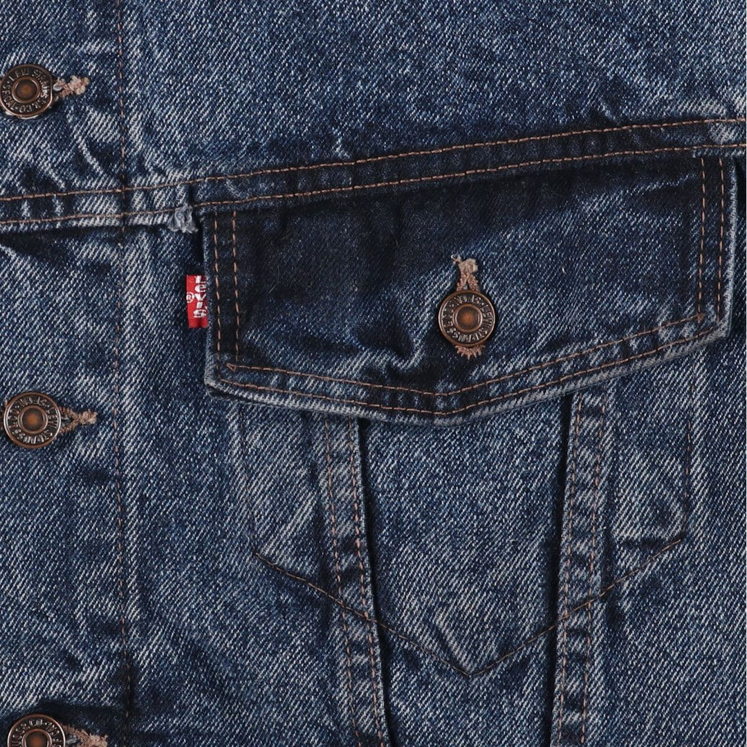 90'S Levi's 70598-4865 Chemical Wash Denim Jacket, Men's Size L, Vintage unclear blue type Vintage Second Hand