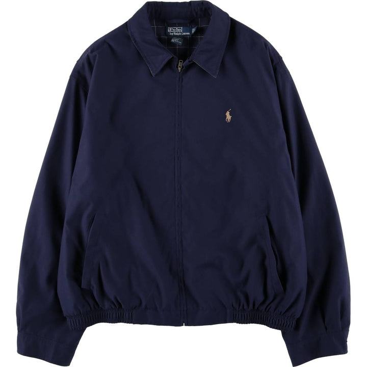 Ralph Lauren POLO by Ralph Lauren Swing Top Sports Jacket Men's XL polyester navy blue type Vintage Second Hand
