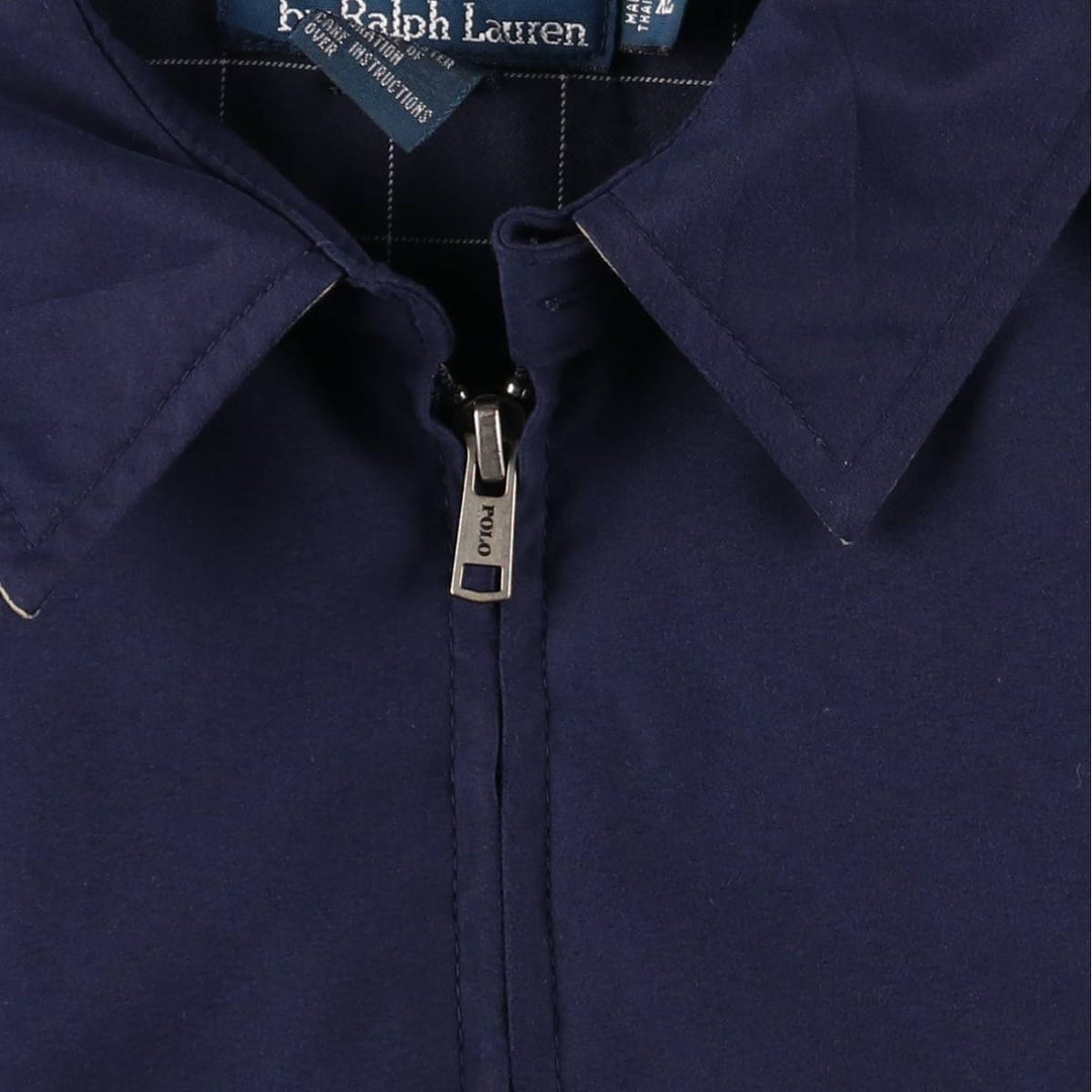Ralph Lauren POLO by Ralph Lauren Swing Top Sports Jacket Men's XL polyester navy blue type Vintage Second Hand