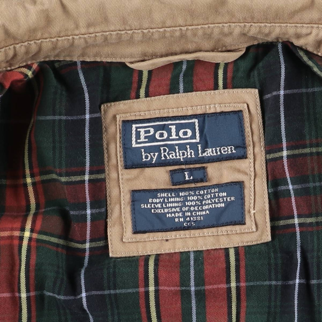 Ralph Lauren POLO by Ralph Lauren Swing Top Sports Jacket Men's L size cotton Beige type Vintage Second Hand