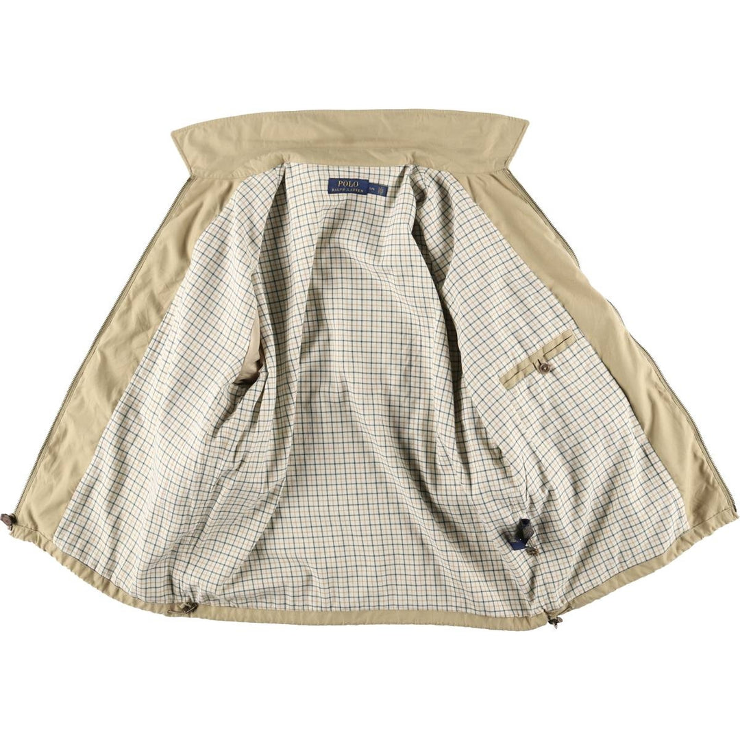 Ralph Lauren POLO RALPH LAUREN Swing Top Sports Jacket Men's L size polyester Beige type Vintage Second Hand