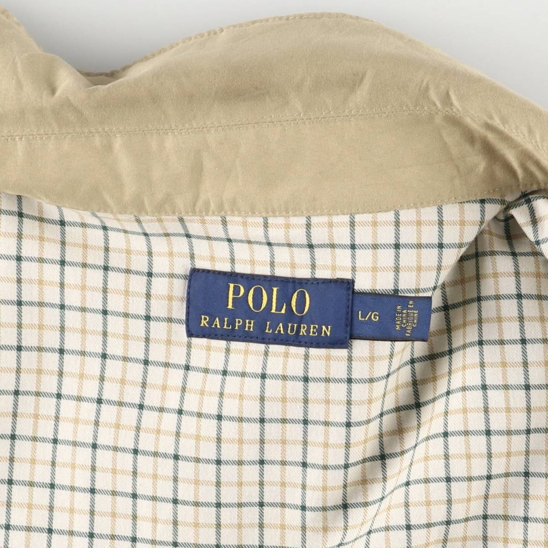 Ralph Lauren POLO RALPH LAUREN Swing Top Sports Jacket Men's L size polyester Beige type Vintage Second Hand