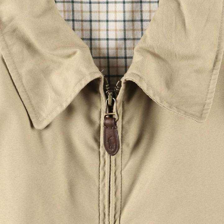 Ralph Lauren POLO RALPH LAUREN Swing Top Sports Jacket Men's L size polyester Beige type Vintage Second Hand
