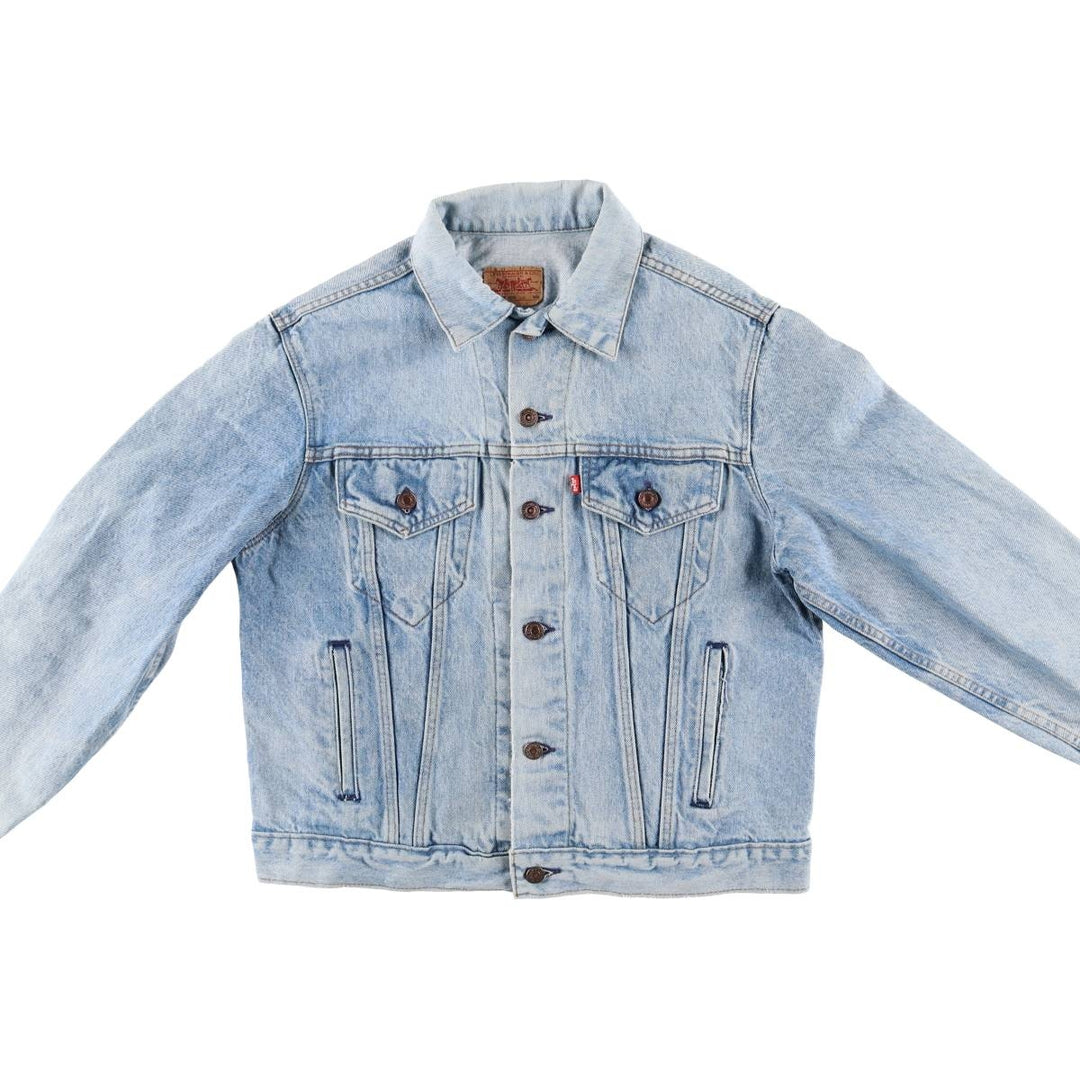 90'S Levi's 70506-0214 denim jacket, denim jacket, made in USA, men's size M, vintage cotton blue type Vintage Second Hand