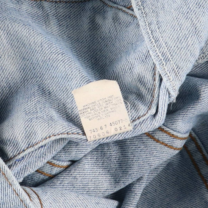 90'S Levi's 70506-0214 denim jacket, denim jacket, made in USA, men's size M, vintage cotton blue type Vintage Second Hand