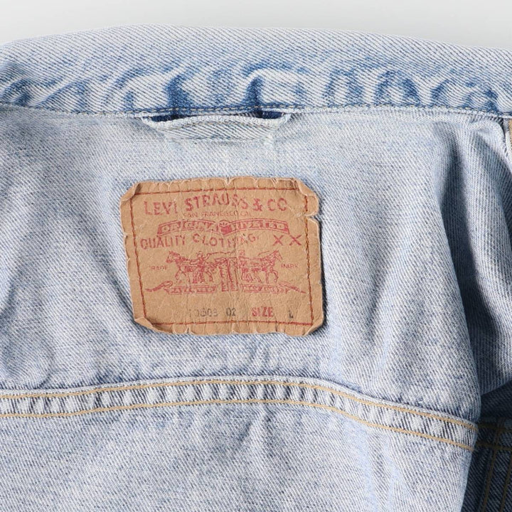Vintage 1990'S Levi's 70503-02 denim jacket, size L, men's size L cotton blue type Vintage Second Hand
