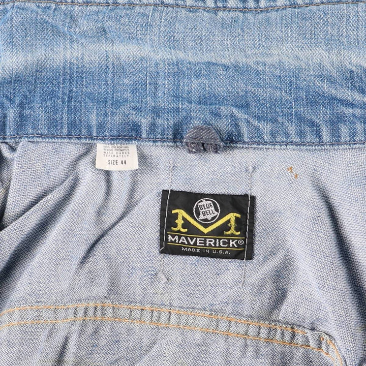 Vintage 70s-80'S Maverick Blue Bell denim jacket, Made in USA, Men's size M unclear blue type Vintage Second Hand