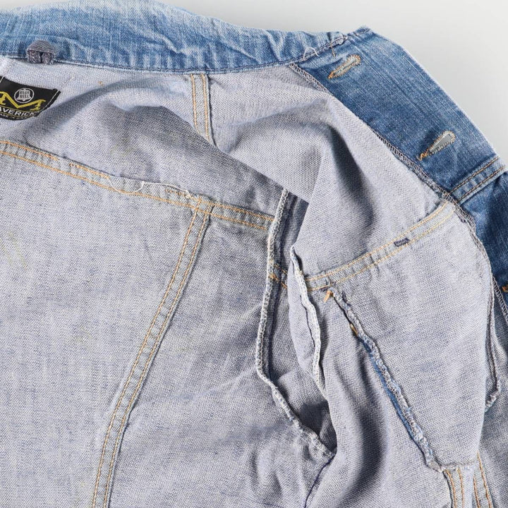 Vintage 70s-80'S Maverick Blue Bell denim jacket, Made in USA, Men's size M unclear blue type Vintage Second Hand