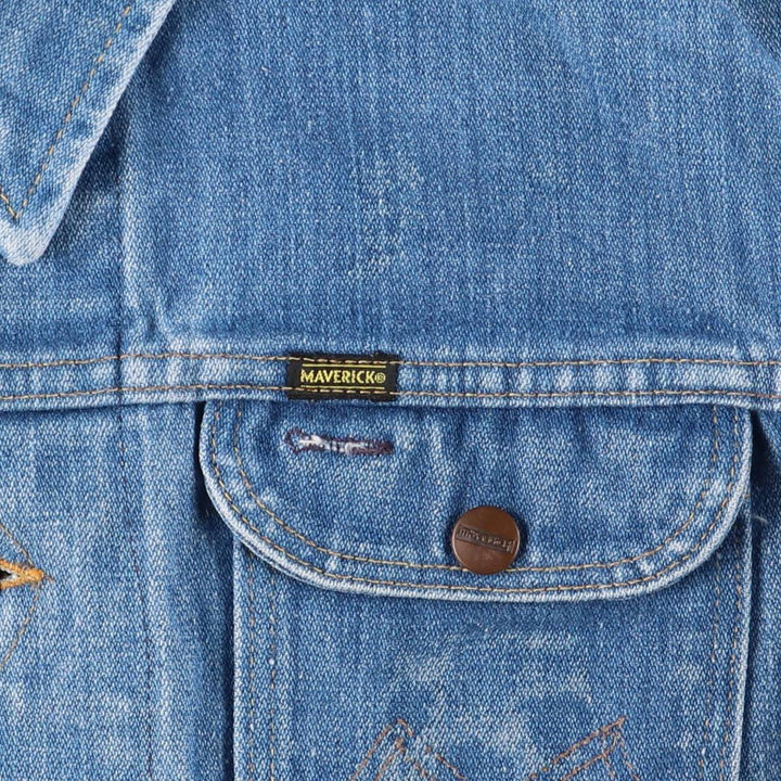 Vintage 70s-80'S Maverick Blue Bell denim jacket, Made in USA, Men's size M unclear blue type Vintage Second Hand
