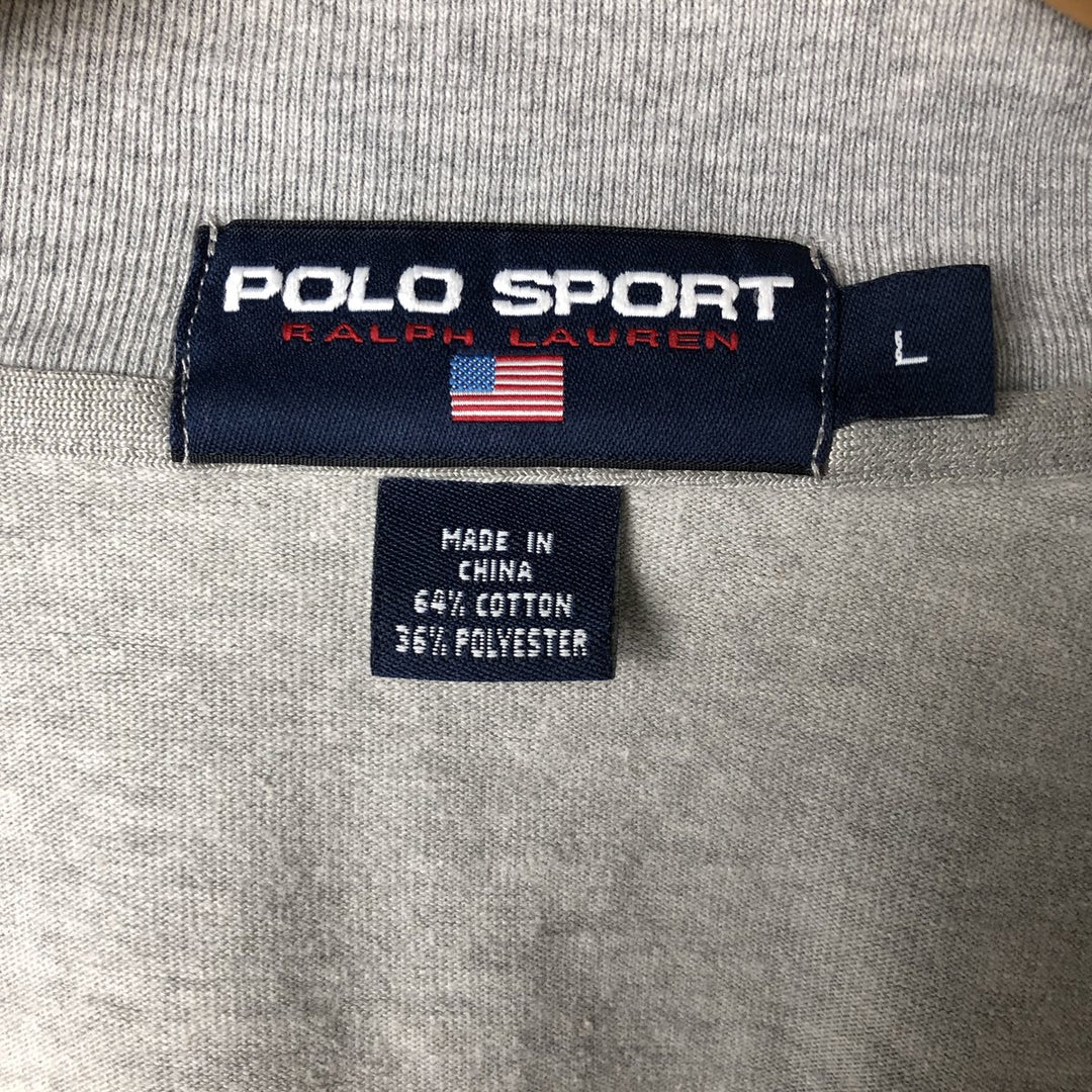 Ralph Lauren POLO SPORT Men's Cotton Blouson (Size L) cotton gray type Vintage Second Hand