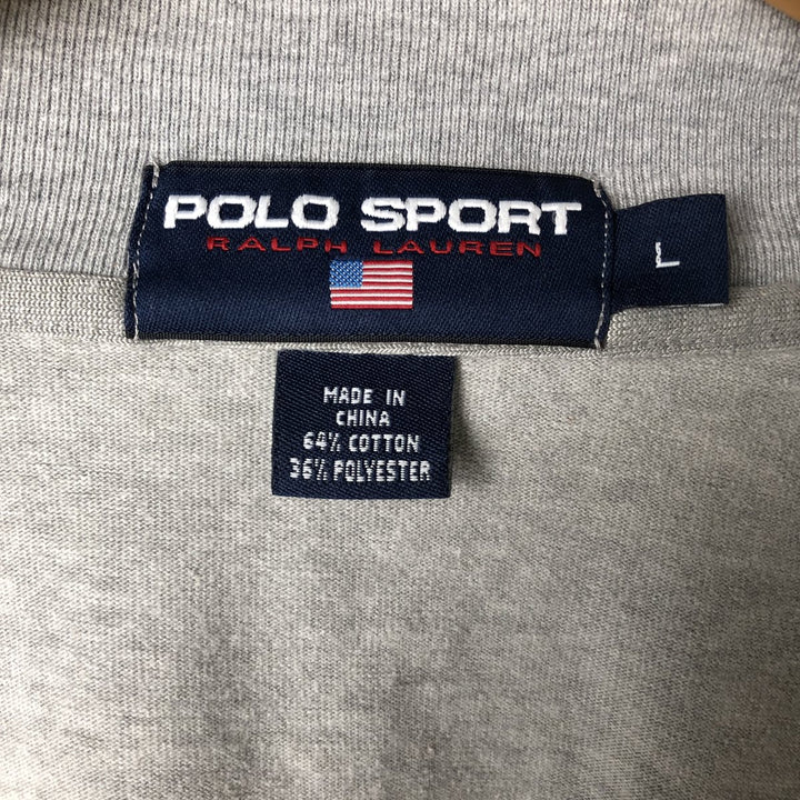 Ralph Lauren POLO SPORT Men's Cotton Blouson (Size L) cotton gray type Vintage Second Hand