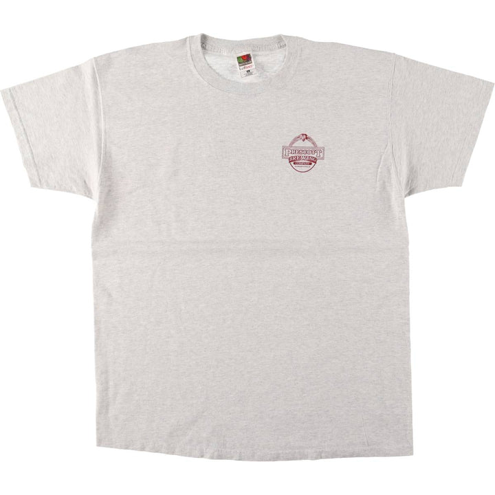 Fruit of the Loom Prescott Brewing Company Advertising T-Shirt, Men's XL OTHER FIBER pale white type Vintage Second Hand