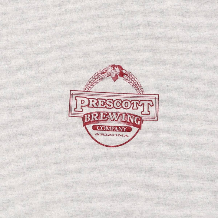 Fruit of the Loom Prescott Brewing Company Advertising T-Shirt, Men's XL OTHER FIBER pale white type Vintage Second Hand