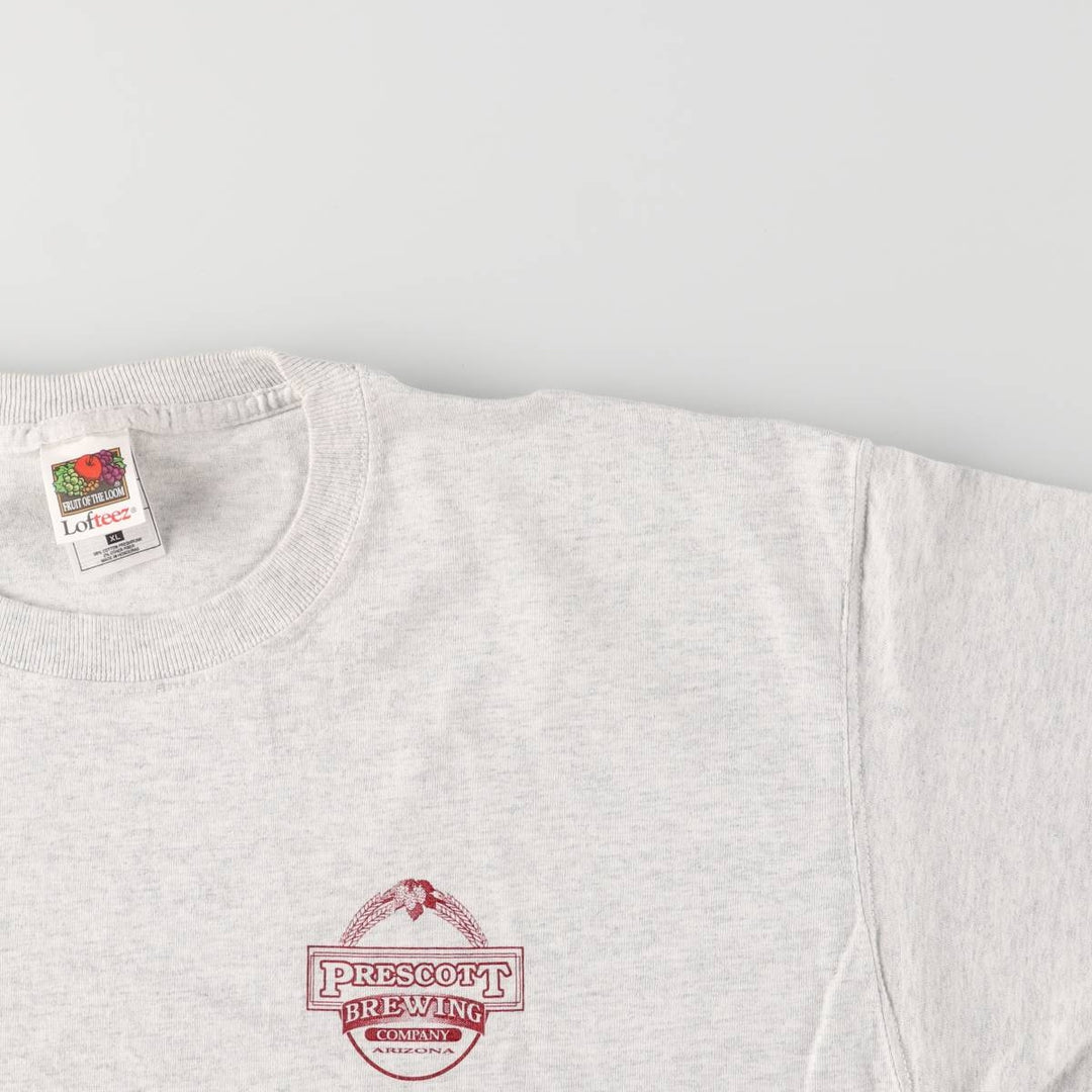 Fruit of the Loom Prescott Brewing Company Advertising T-Shirt, Men's XL OTHER FIBER pale white type Vintage Second Hand