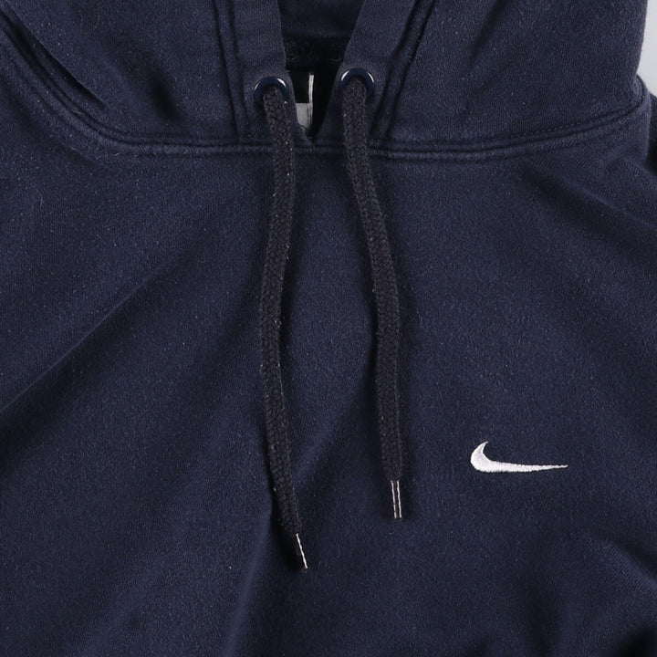 Nike Sweat Pullover Hoodie, Men's Size M cotton navy blue type Vintage Second Hand